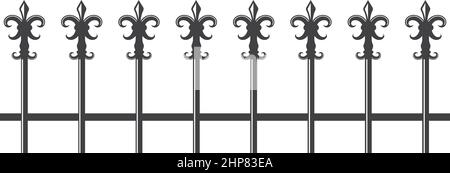 Klassisches Fleur de Lis Fence Icon Vektor Illustration Design Stock Vektor