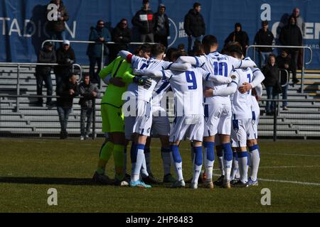 KSC Jugendliga U19 siegt gegen 1 FC Saarbrücken Karlsruher SC A-Junioren Stockfoto