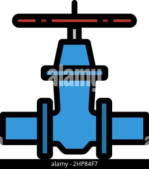 Symbol Für Rohrventil Stock Vektor