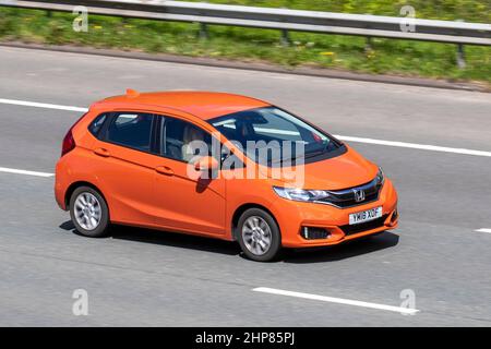 Honda Jazz i-VTEC SE 1318cc 6-Gang-Schaltgetriebe 2018 Orange Stockfoto