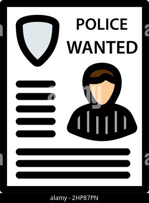 „Wanted Poster“-Symbol Stock Vektor