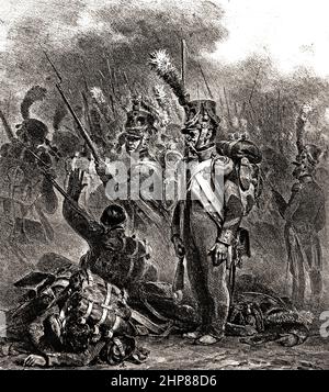 Vorfall von militärischer Tapferkeit, Juli-Revolution in Frankreich und der Herrschaft von Louis Philippe 1830-1848 Französisch, Stockfoto