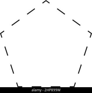 Gestricheltes Symbol-Vektor-Symbol für kreatives Grafikdesign ui-Element in einer Piktogramm-Illustration Stock Vektor