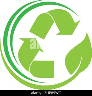 Recycling Pfeile, Blatt, Recycling, Umwelt, Logo, Symbol Stock Vektor