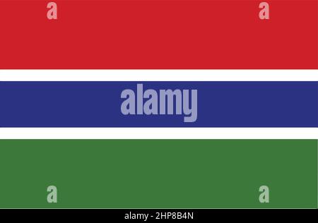 Gambia Nationalflagge Stock Vektor