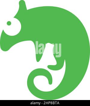 Abbildung der Designvorlage für das Chameleon-Logo-Symbol Stock Vektor