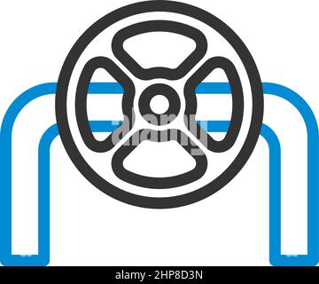 Symbol Für Rohr Mit Ventil Stock Vektor