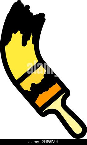 Farbe-Pinsel-Symbol Stock Vektor