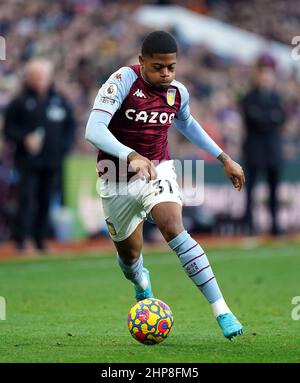 Leon Bailey von Aston Villa während des Spiels in der Premier League in Villa Park, Birmingham. Bilddatum: Samstag, 19. Februar 2022. Stockfoto