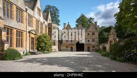 Stanway House schimmert in der Nachmittagssonne Stockfoto