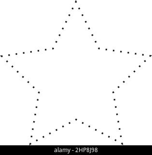 Sternform gepunktetes Symbolvektorsymbol für kreatives Grafikdesign ui-Element in einer Piktogramm-Illustration Stock Vektor