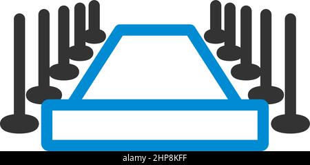 Rotes Teppichsymbol Stock Vektor