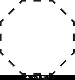 Achteckiges gestricheltes Symbol Vektor-Symbol für kreatives Grafikdesign ui-Element in einer Piktogramm-Illustration Stock Vektor