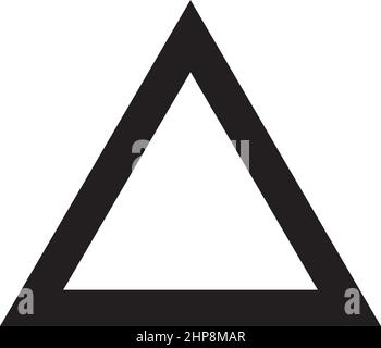 Dreieck Form Symbol Vektor Symbol Umriss Kontur für kreative Grafik-Design ui-Element in einem Piktogramm Illustration Stock Vektor