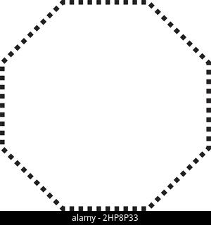 Octagon Symbol gepunktete Form Vektor-Symbol für kreative Grafik-Design-ui-Element in einem Piktogramm Illustration Stock Vektor