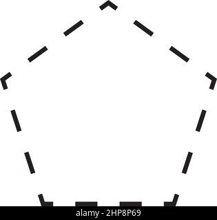 Das gestrichelte Shape-Vektor-Symbol für kreatives grafisches Design ui-Element in einer Piktogramm-Illustration Stock Vektor