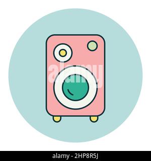 Symbol für Vektorgrafiken in der Musikspalte Stock Vektor