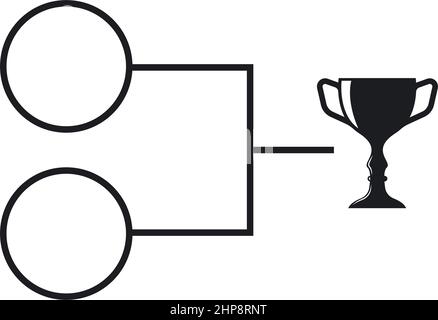 Endgültige Tornament Tabelle Vektor Symbol Illustration Dessign Vorlage Stock Vektor