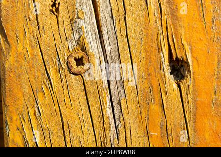 Abgenutztes lackiertes Holz Stockfoto