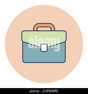 Vektorsymbol für Aktenkoffer. Geschäftszeichen Stock Vektor