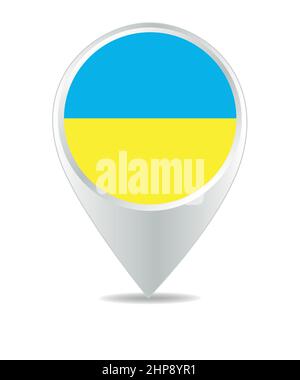 Standortsymbol für die Ukraine Stock Vektor