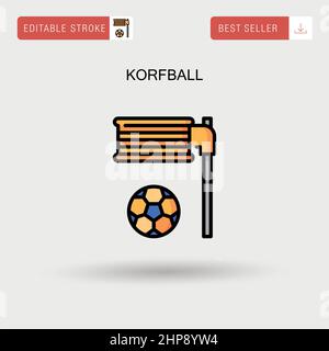 Einfaches Vektorsymbol für Korfball. Stock Vektor