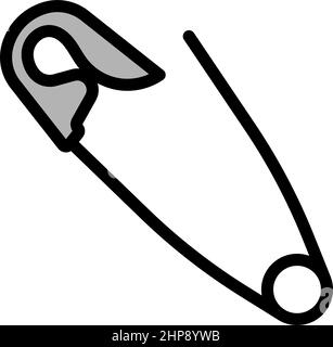 Symbol Für Schneidersicherheits-Pin Stock Vektor