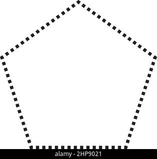 Das Symbol für den Vektor in der Form eines gestrichelten Symbols für kreatives Grafikdesign ist ein UI-Element in einer Piktogrammdarstellung Stock Vektor