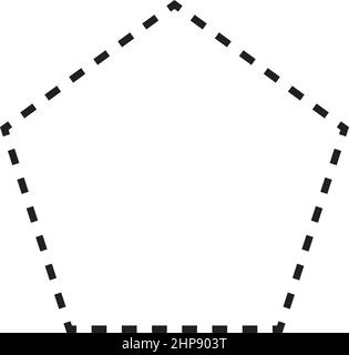 Gestricheltes Symbol-Vektor-Symbol für kreatives Grafikdesign ui-Element in einer Piktogramm-Illustration Stock Vektor