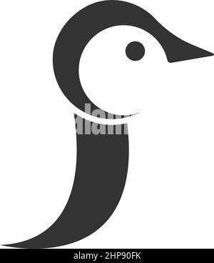 Abbildung der Design-Vorlage für das Pinguin-Symbol-Logo Stock Vektor