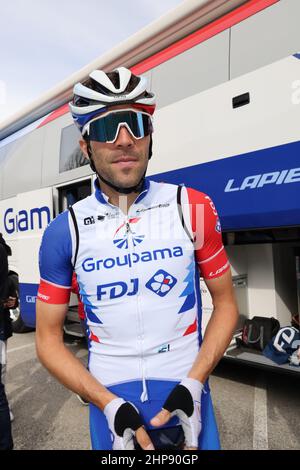 Thibaut Pinot Team Groupama-FDJ während der Tour des Alpes-Maritimes et du Var 2022, Etappe 2, Puget-Théniers - La Turbie (149 km) am 19. Februar 2022 in La Turbie, Frankreich - Foto Laurent Sanson / LS Medianord / DPPI Stockfoto