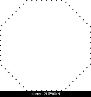 Eckige Form gestrichelte Symbol Vektor-Symbol für kreative Grafik-Design-ui-Element in einem Piktogramm Illustration Stock Vektor