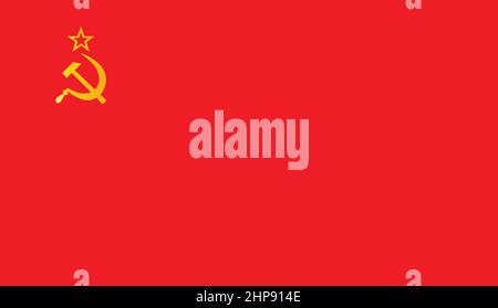 Flagge der Union der Sozialistischen Sowjetrepubliken Stock Vektor
