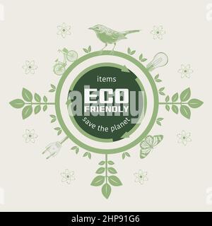 Umweltfreundlich, freundlich, Herz, Logo, Symbol, vektor, Schmetterling, Umwelt, Ökologie, Symbol, Natur, recyceln, wiederverwenden, reduzieren, abbildern, Design, Nachhaltigkeit, Orga Stock Vektor