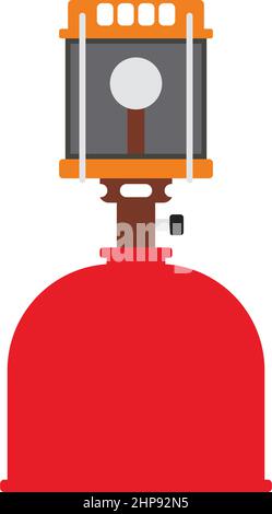 Symbol Der Camping-Gasbrennerlampe Stock Vektor