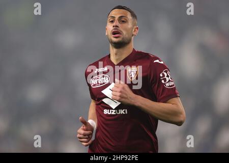 Turin, Italien, 18th. Februar 2022. Rolando Mandragora vom FC Turin während des Spiels der Serie A im Allianz Stadium, Turin. Bildnachweis sollte lauten: Jonathan Moscrop / Sportimage Stockfoto