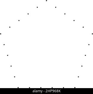 Das Symbol für den Vektor in der Form eines gestrichelten Symbols für kreatives Grafikdesign ist ein UI-Element in einer Piktogrammdarstellung Stock Vektor