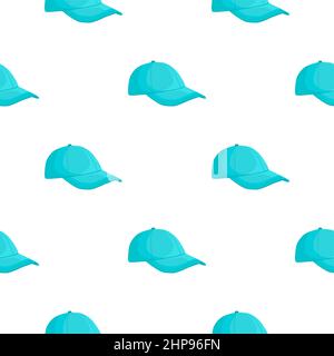 Abbildung auf Thema Muster Hüte Baseballspiele Stock Vektor