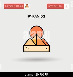 Pyramiden einfaches Vektor-Symbol. Stock Vektor