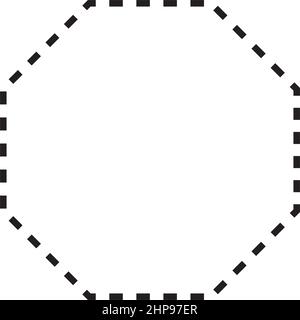 Octagon Symbol gestrichelte Form Vektor-Symbol für kreative Grafik-Design-ui-Element in einem Piktogramm Illustration Stock Vektor