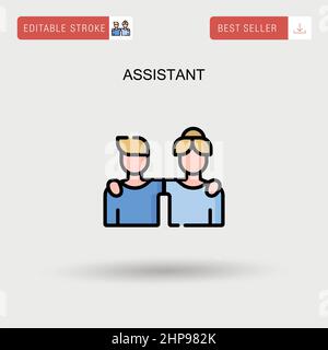 Assistentensymbol für einfache Vektorgrafiken. Stock Vektor