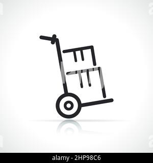 Handwagen- oder Trolley-Symbol Stock Vektor