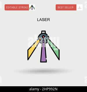 Laser Simple Vector-Symbol. Stock Vektor