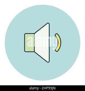 Symbol für minimale Lautstärke für Sound Music Vector Flat Stock Vektor