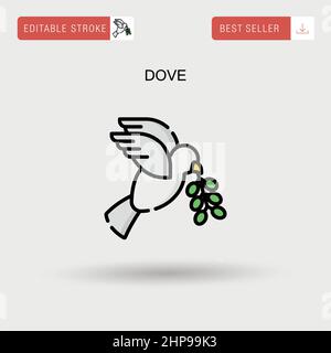 Einfaches Vektorsymbol „Dove“. Stock Vektor
