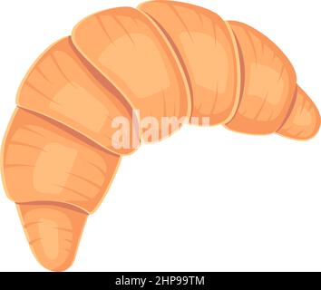 Köstliche Croissant Vektorgrafik isoliert auf weißem Hintergrund Stock Vektor