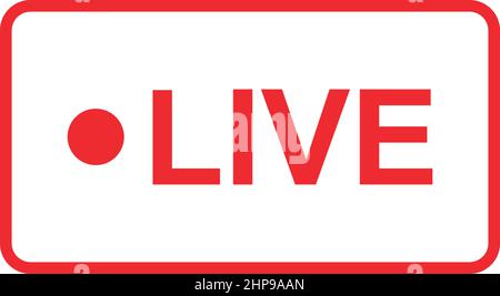 Design-Vorlage für Live-Streaming-Vektor-Symbolzeichen Stock Vektor