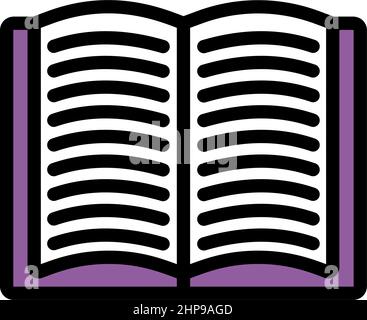 Offenes Buch-Symbol Stock Vektor