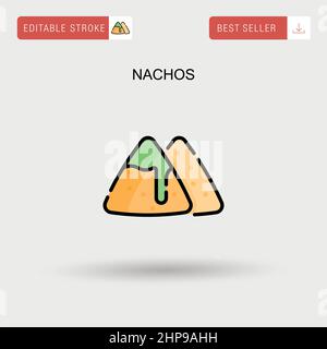 Einfaches Vektor-Symbol für Nachos. Stock Vektor