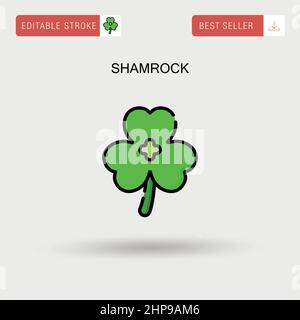 Einfaches Vektorsymbol „Shamrock“. Stock Vektor